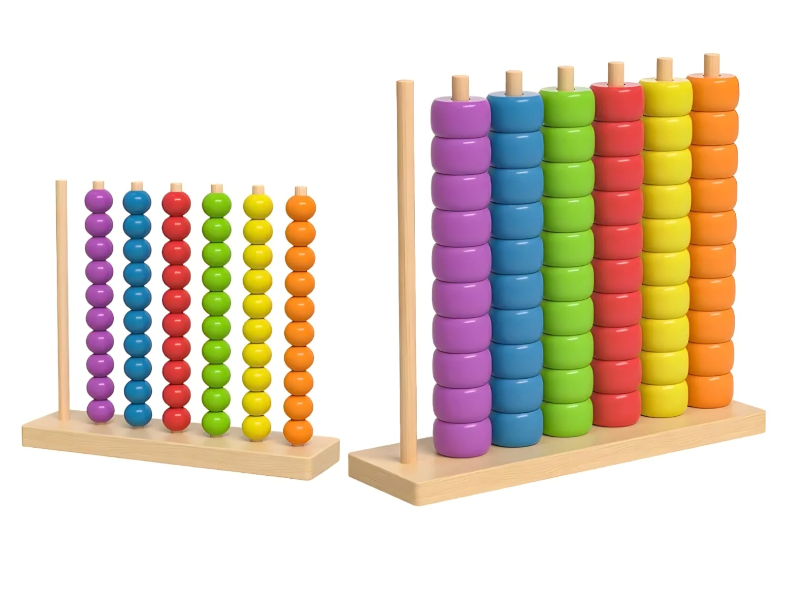 Wooden Color  Sorting Stacking (Abacus)
